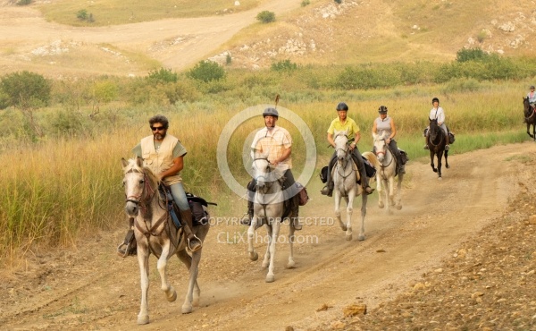 Cantering on the Coast to Coast Ride in Sicily