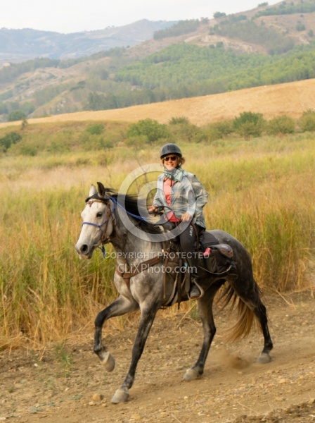 Cantering on the Coast to Coast Ride in Sicily