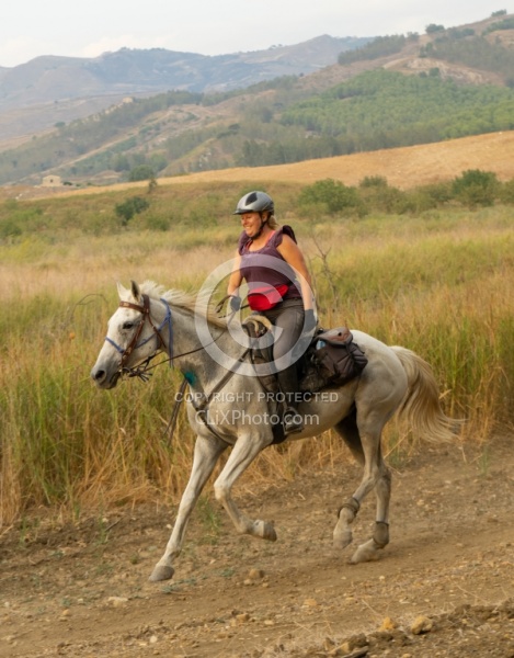 Cantering on the Coast to Coast Ride in Sicily