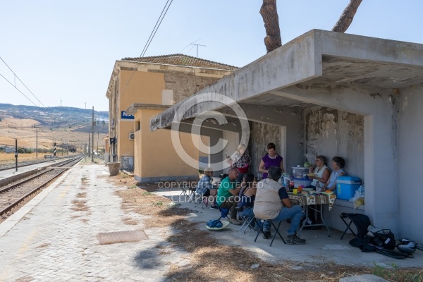 Picnic Lunch on the Trail at the Train Station