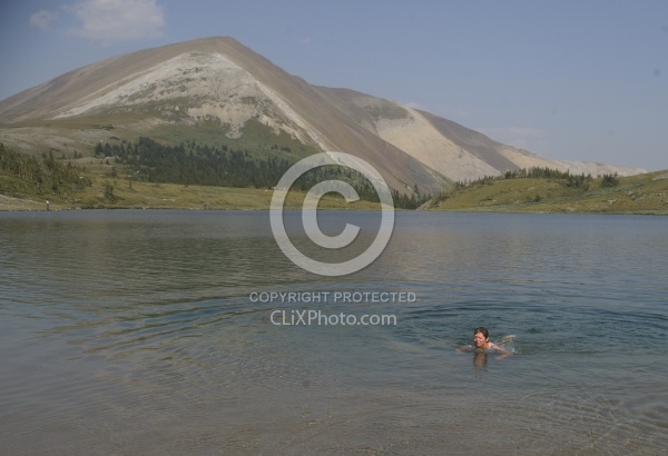 Swimming at Lost Guide Lake on the Wild Deuce Womens Retreat
