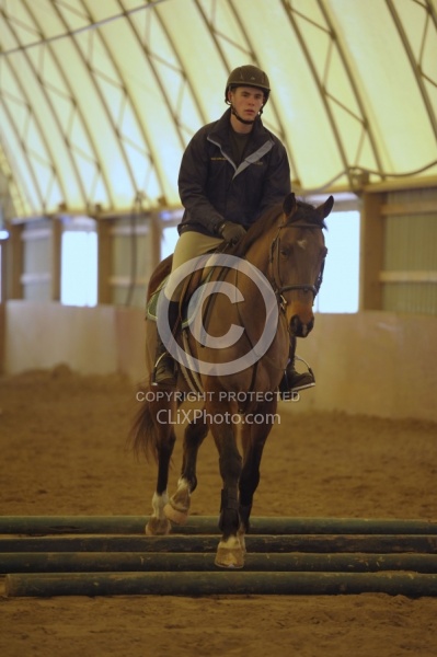 Riding in Indoor Arena