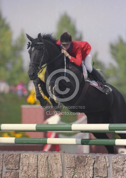 Beth Underhill and Monopoly Spruce Meadows 1994