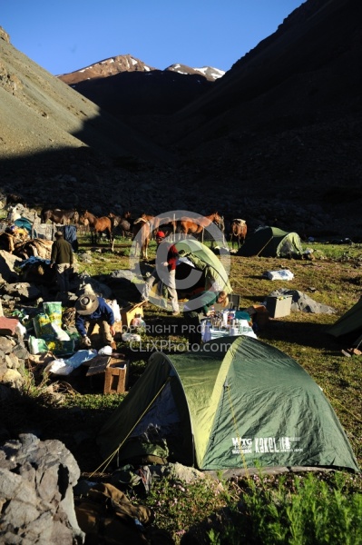 Camping in the Andes