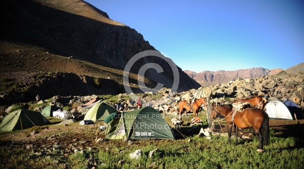 Camping in the Andes