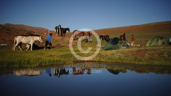 Camping in the Andes