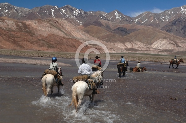 River Crossing on the Crossing of the Andes Ride