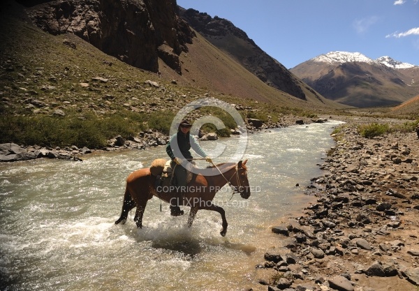  River Crossing on the Crossing of the Andes Ride