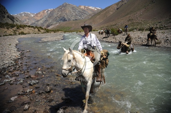  River Crossing on the Crossing of the Andes Ride