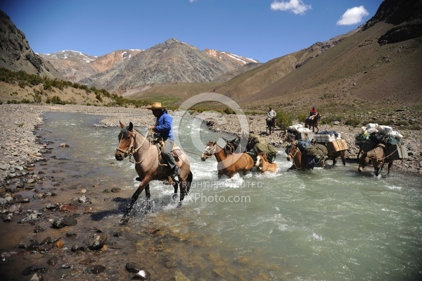River Crossing on the Crossing of the Andes Ride