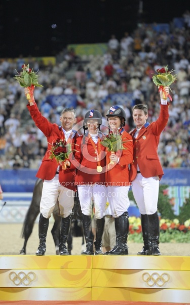 Will Simpson,Laura Kaut,Beexie Madden, McLain Ward U.S. Team Medal Hong Kong Olympics