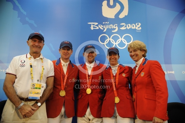 Will Simpson,Laura Kaut,Beexie Madden, McLain Ward U.S. Team Medal Hong Kong Olympics
