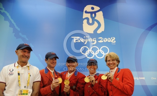 Will Simpson,Laura Kaut,Beexie Madden, McLain Ward U.S. Team Medal Hong Kong Olympics