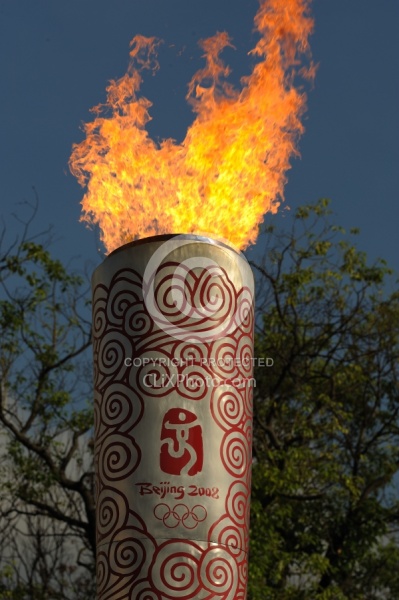 The Olympic Torch in Hong Kong for the Bejing Olympics