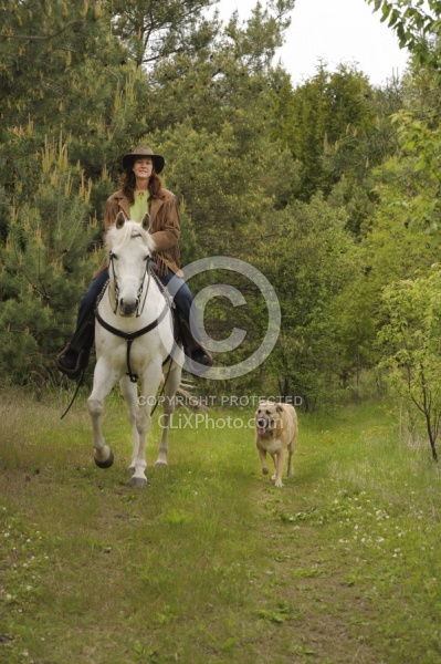 Trail Riding with Dogs