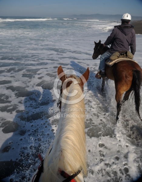 Riding on the Beach at Ricochet Ridge Ranch
