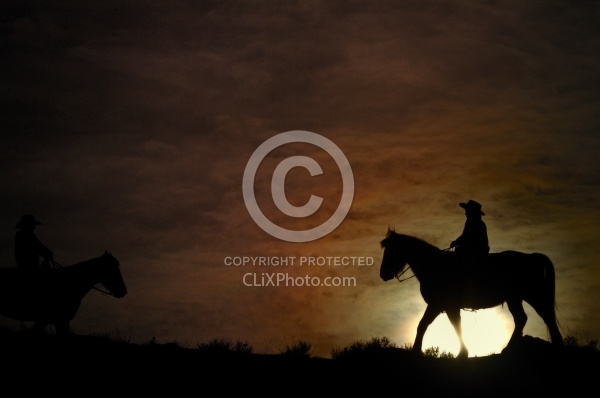 Hideout Ranch Winter Workshop Cowboy Silhouette Hideout Ranch