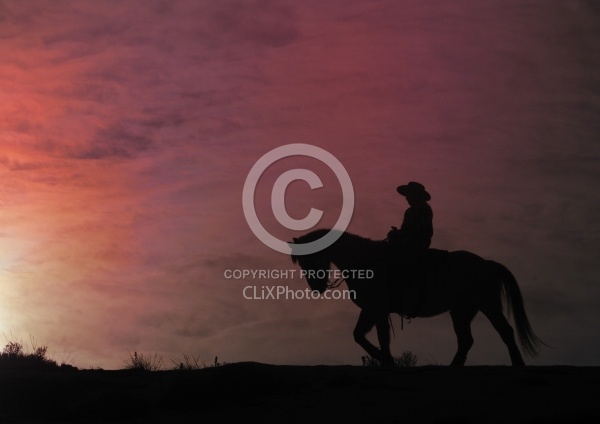 Cowboy Silhouette Hideout Ranch