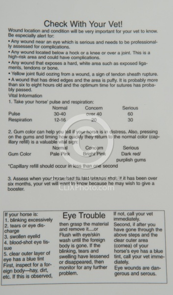 First Aid Kit Basic Info Sheet