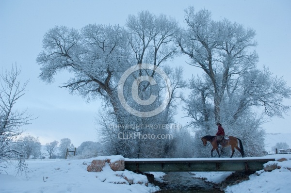  Winter Holiday Scene Hideout Ranch