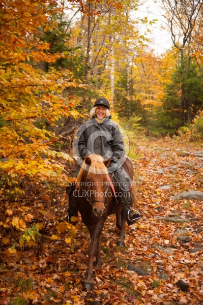 Vermont Icelandic Horse Farm Fall Colours Ride