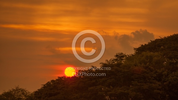 Sunset and Silhouettes near Mara Villa