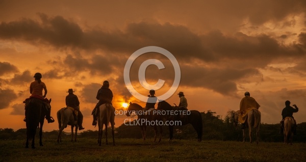 Sunset and Silhouettes near Mara Villa