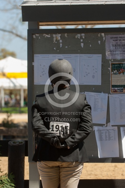 Checking the course for the Hunter Derby Competition