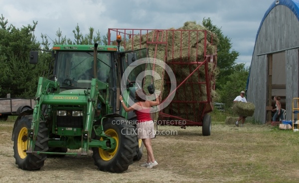 Baling hay