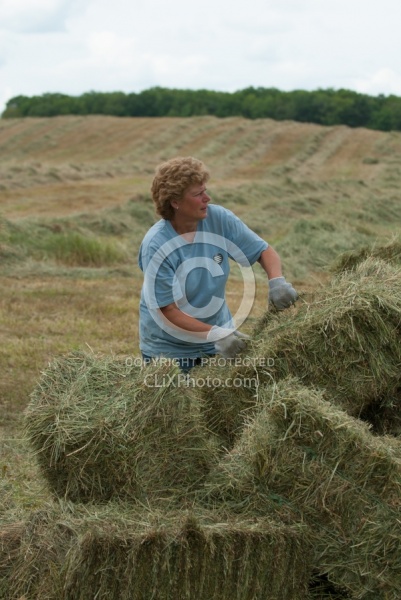 Loading Hay onto Wagon