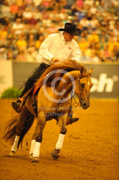 Duane Latimer and Dun Playin Tag Reining WEG 2010