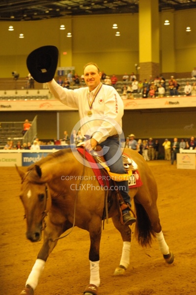Duane Latimer and Dun Playin Tag Reining WEG 2010