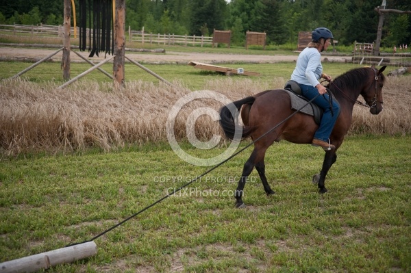 Horse Country Campground Riding the Obstacle Course at Horse Country Campgrounds
