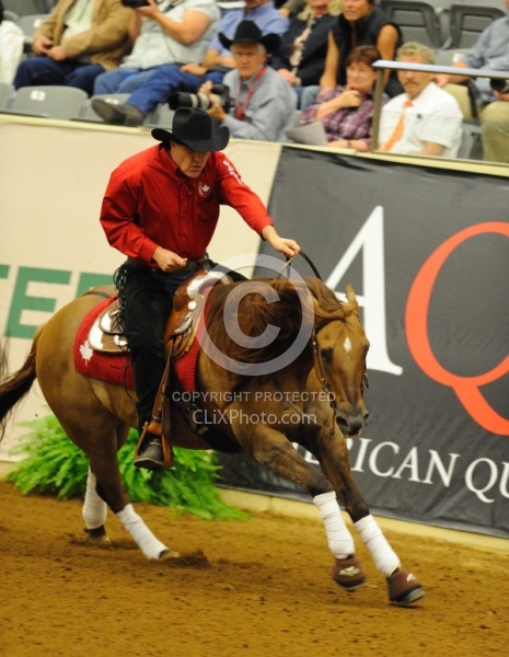 Duane Latimer and Dun Playin Tag Reining WEG 2010