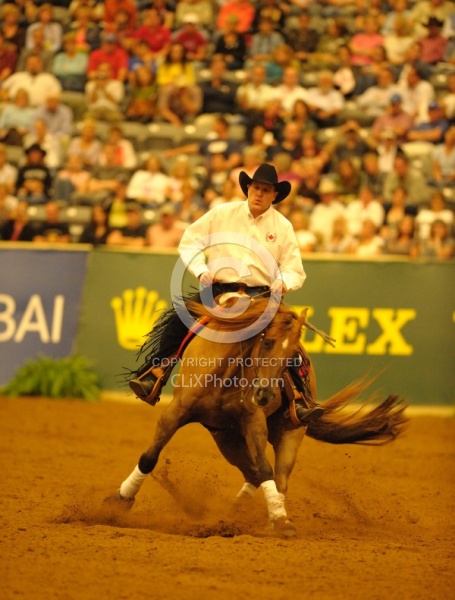 Duane Latimer and Dun Playin Tag Reining WEG 2010