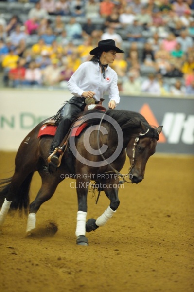 Shawna Sapergia and This Chics on Top WEG 2010 Reining