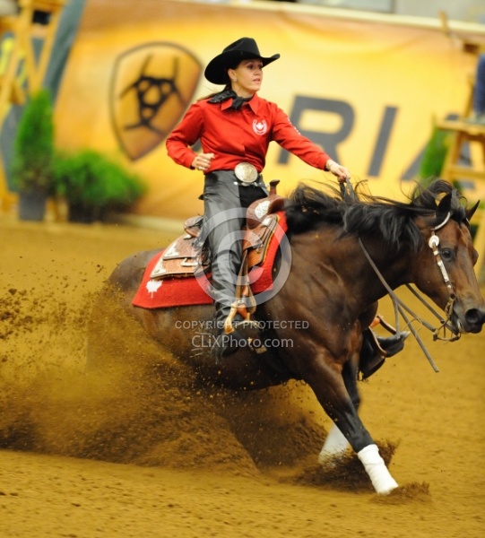 Shawna Sapergia and This Chics on Top WEG 2010 Reining
