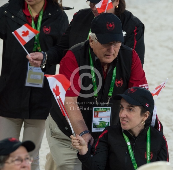 Canadians at Opening Ceremonies WEG 2014 Normandy