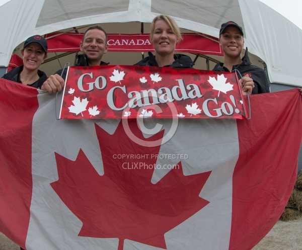 Canadian Dressage Team Belinda Trussell, David Marcus, Karen Pavicic, Megan Lane