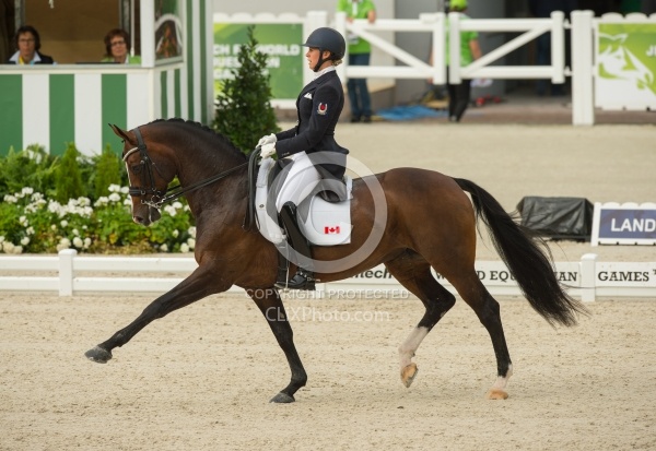 Megan Lane and Caravella in the Team Grand Prix WEG 2014 Normand
