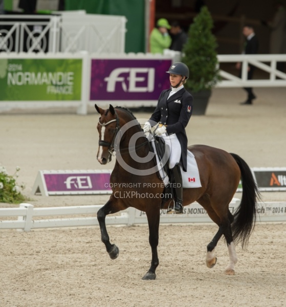 Megan Lane and Caravella in the Team Grand Prix WEG 2014 Normand
