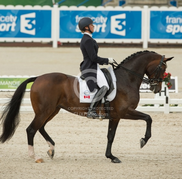 Megan Lane and Caravella in the Team Grand Prix WEG 2014 Normand