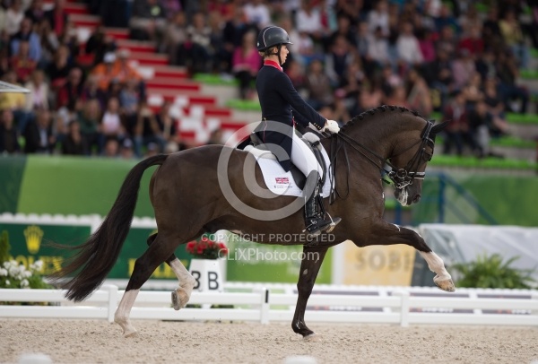 Charlotte Dujardn of GBR  and Valegro first in Team Grand Prix W