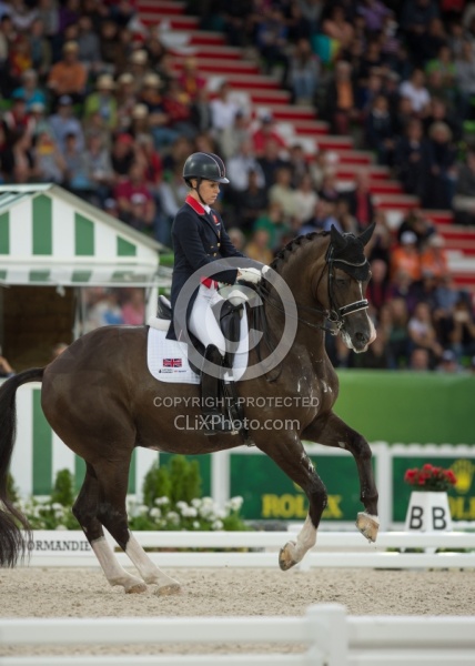 Charlotte Dujardn of GBR  and Valegro first in Team Grand Prix W