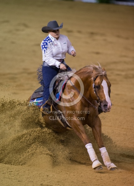Mandy McCutcheon and Yellow Jersey Bronze Ind Reining WEG 2014 N