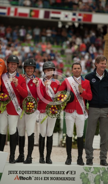 U.S. Show Jumping Team Bronze Medal winners WEG 2014 Normandy, F US Team Bronze Medal