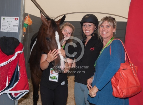 Caravella with Kelsey Megan and Cathy Lane WEG 2014 Normandy